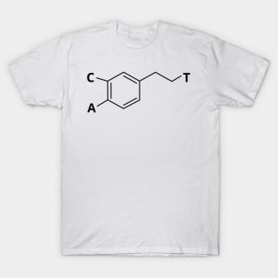 Dopamine Molecule Cat T-Shirt